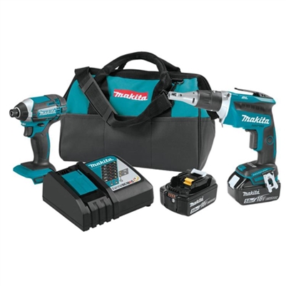 Makita 18V LXT Lithium Ion Cordless 2 Pc. Combo Kit (5.0Ah)  XT262T