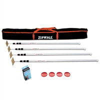 ZIPWALL Spring Loaded Pole Pack [4]   4'-12'