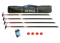 ZIPWALL ZipPole 4-Pack Kit 4' 2"- 10' 3"