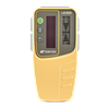yellow and gray Topcon laser reciever with LCD display and protective case