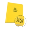 yellow sewn Fabrikoid field book