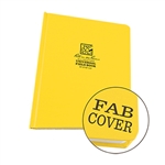 yellow sewn Fabrikoid field book