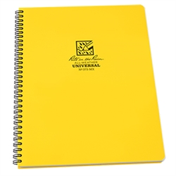 yellow spiral notebook with polydura cover