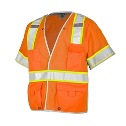 Kishigo Premium  Brilliant Series Breakaway Class 3 Vest Orange