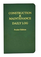 Construction & Maintenance Pocket Log Book