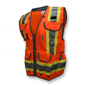 Radians Class 2 Orange Heavy Woven Two Tone Engineer Vest