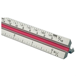 Alvin 24" Solid Aluminum Architect Triangular Scale