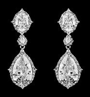 CZ Teardrop Earrings