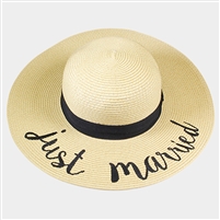 Just Married Floppy Beach Hat