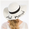 Just Married Floppy Beach Hat