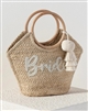 Bride Jute and Beaded Bag