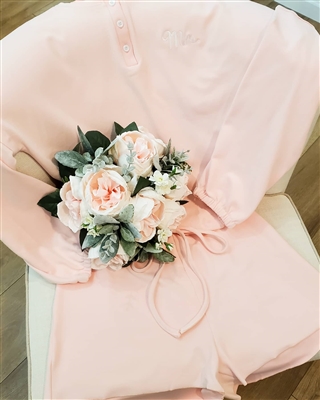 Comfy Pink Mrs. PJ Set