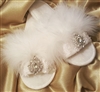 Handmade - Maribou Bridal Slippers with Crystal-Sold Out!