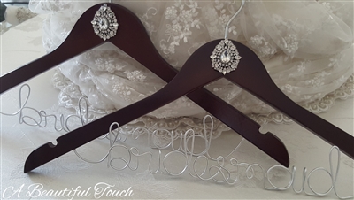 Bridal Party Hangers with Crystal