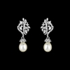 CZ and Pearl Drop Earrings