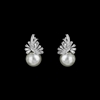 Elegant CZ and Pearl Earrings