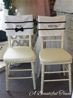 Mr. and Mrs. Whimsical Chair Cover Rentals