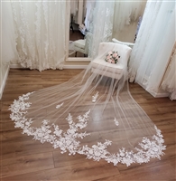 Floral Lace Cathedral Veil