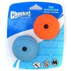 CHUCKIT WHISTLE BALL MEDIUM 2 PACK