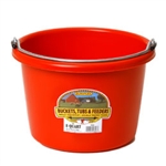 MILLER P8RED PLASTIC BUCKET 8 QT RED