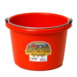 MILLER P8RED PLASTIC BUCKET 8 QT RED