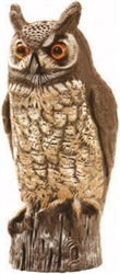 DALEN OW-6 NATURAL ENEMY SCARECROW, MOULDED GREAT HORNED OWL, 18 INCH
