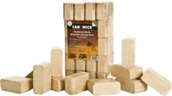 CANAWICK COMPRESSED 100% HARDWOOD WOOD FUEL BRICKS, 40LB PACKAGE, 20 BRICKS/PACKAGE