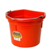 MILLER P22FBRED FLAT BACKED PLASTIC BUCKET, 22 QUART, RED