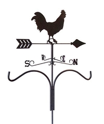 Panacea 84680 Rooster Weathervane Double Shepherd Hook