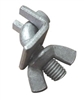 GALLAGHER G603934 L-SHAPED JOINT CLAMP W/ WING NUT, GALVANIZED, 10PK