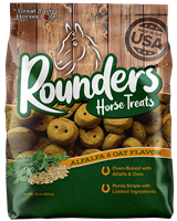 BLUE SEAL ROUNDERS HORSE TREAT ALFALFA AND OAT 30OZ