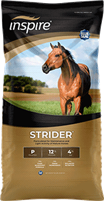 BLUE SEAL INSPIRE STRIDER 12% PELLETED HORSE FEED 50LB