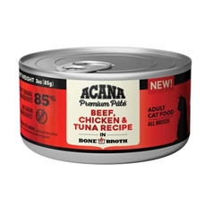 ACANA CAT FOOD BEEF CHICKEN AND TUNA 3OZ