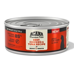 ACANA CAT FOOD BEEF CHICKEN AND TUNA 5.5OZ