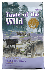 TASTE OF THE WILD SIERRA MOUNTAIN CANINE RECIPE W/ ROASTED LAMB 28LB