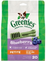 GREENIES DOG TREAT BLUEBERRY PETITE 12OZ