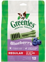 GREENIES DOG TREAT BLUEBERRY REGULAR 12OZ