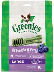 GREENIES DOG TREAT BLUEBERRY LARGE 12OZ
