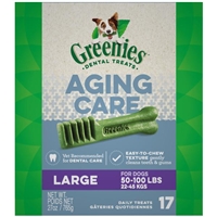 GREENIES AGING CARE TREAT LARGE 27OZ