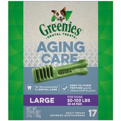 GREENIES AGING CARE TREAT LARGE 27OZ