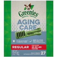 GREENIES AGING CARE TREAT REGULAR 27OZ