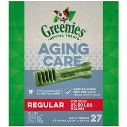 GREENIES AGING CARE TREAT REGULAR 27OZ