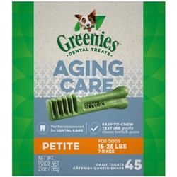 GREENIES AGING CARE TREAT PETITE 27OZ
