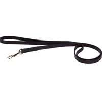 FLAT LEATHER LEASH 1/2X6FT BLACK