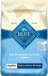BLUE BUFFALO PUPPY FOOD LIFE PROTECTION FORMULA CHICKEN & BROWN RICE 30LB