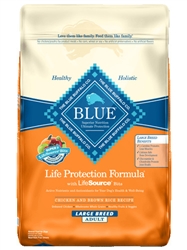 BLUE BUFFALO LIFE PROTECTION LARGE BREED CHICKEN & BROWN RICE ADULT DOG FOOD 15LB