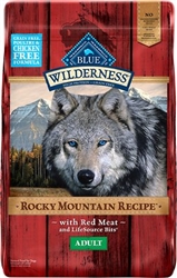 BLUE BUFFALO WILDERNESS ROCKY MOUNTAIN RECIPE RED MEAT RECIPE FOR ADULT DOGS 22LB