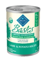 BLUE BUFFALO BASICS GRAIN FREE LAMB & POTATO RECIPE ADULT DOG 12.5OZ -CASE OF 12