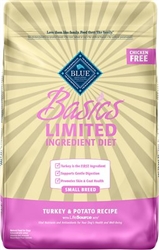 BLUE BUFFALO BASICS LIMITED INGREDIENT TURKEY AND POTATO RECIPE FOR SMALL BREED DOGS 4LB
