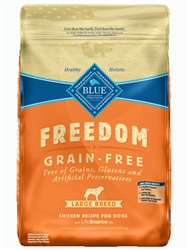 BLUE BUFFALO FREEDOM GRAIN FREE CHICKEN RECIPE FOR LARGE BREED DOGS 24LB